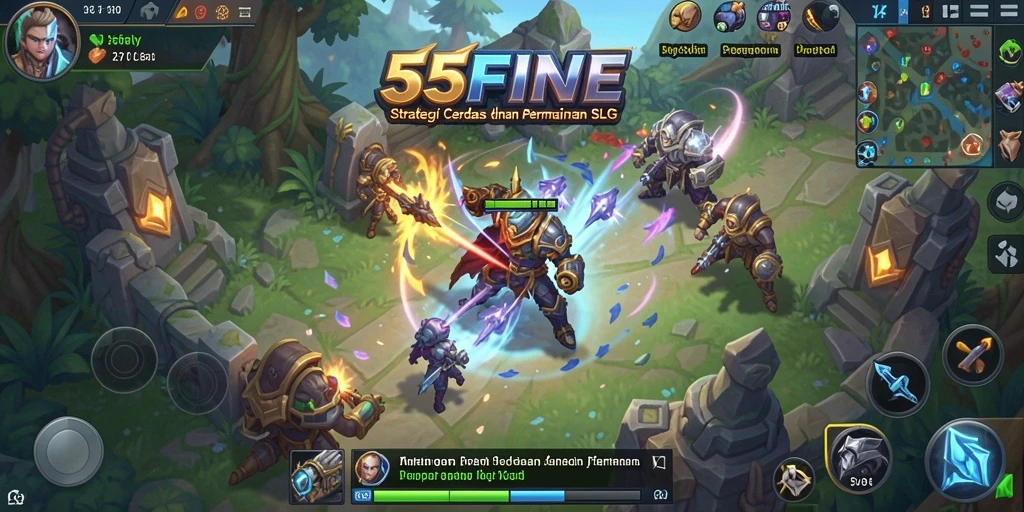 Tangkapan layar gameplay <strong>55FIVE</strong> menampilkan strategi yang mendalam dan grafis yang menarik.