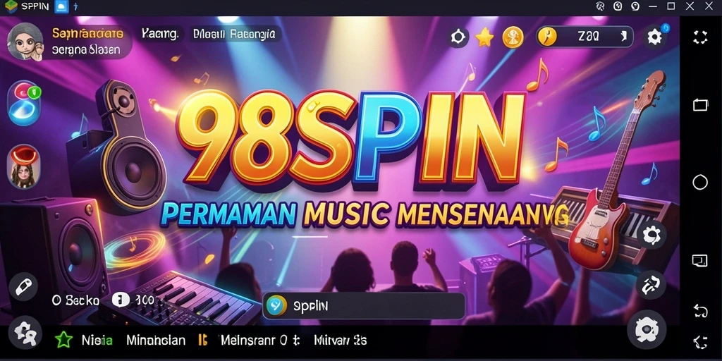 Tampilan screenshot gameplay <strong>98SPIN</strong> dengan aksi menarik dan lagu-lagu yang menyenangkan.