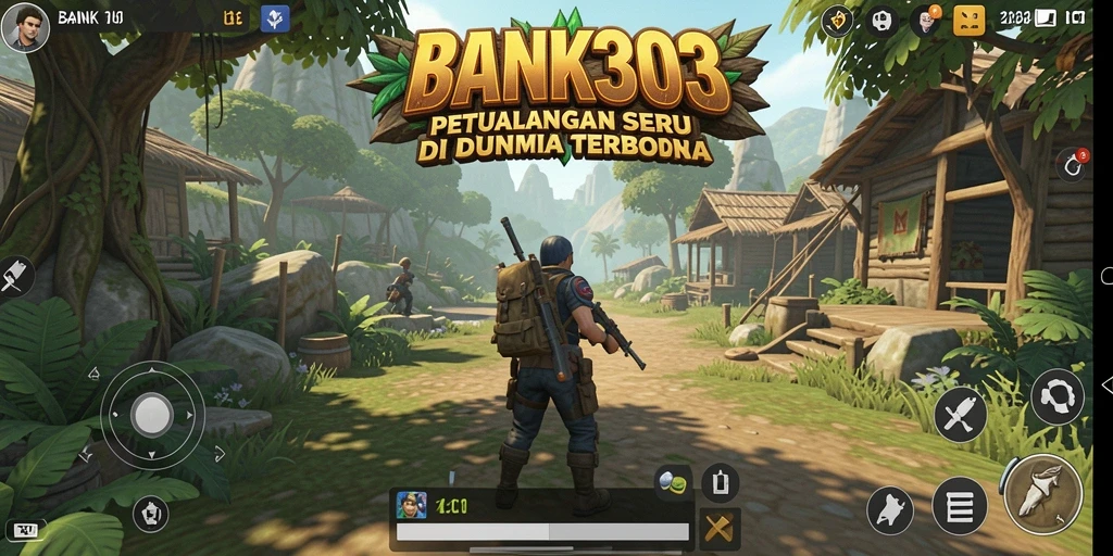 Tampilan gameplay seru dari BANK303 di dunia terbuka yang luas.