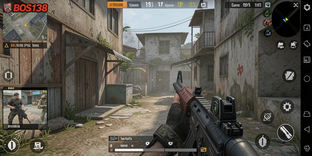 Screenshot gameplay seru dari BOS138 yang menampilkan aksi FPS menegangkan.