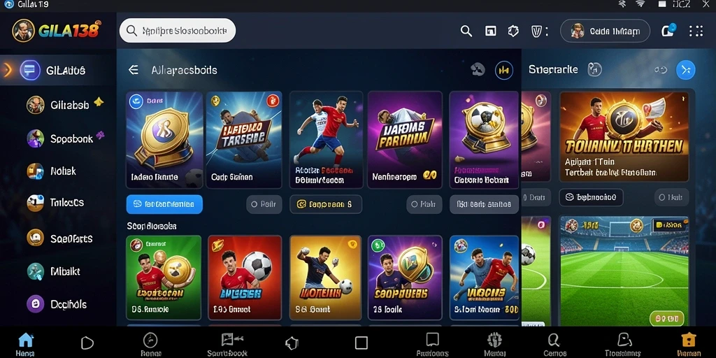 Screenshot GILA138 menunjukkan tampilan taruhan olahraga yang menarik dan interaktif.