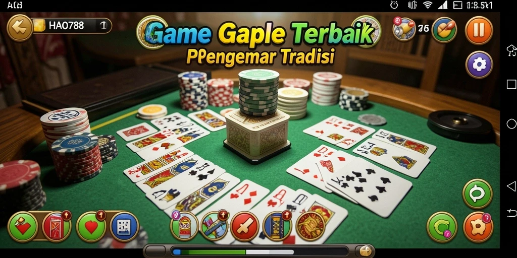 Tampilan menarik dari gameplay Gaple di HAO788