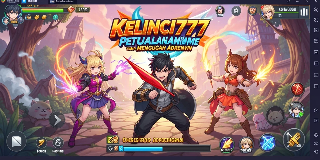 Tampilan gameplay KELINCI777 dengan karakter anime yang menarik.