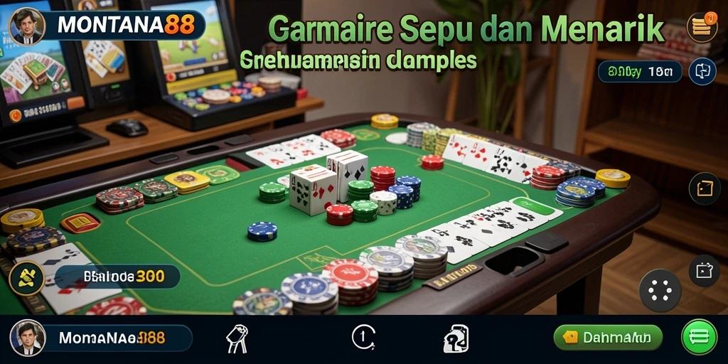 Tampilan gameplay seru dari MONTANA88 saat bermain Gaple.