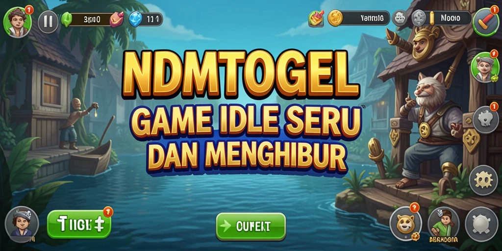 Tangkapan layar gameplay NDMTOGEL menunjukkan aksi menarik dan fitur Idle.