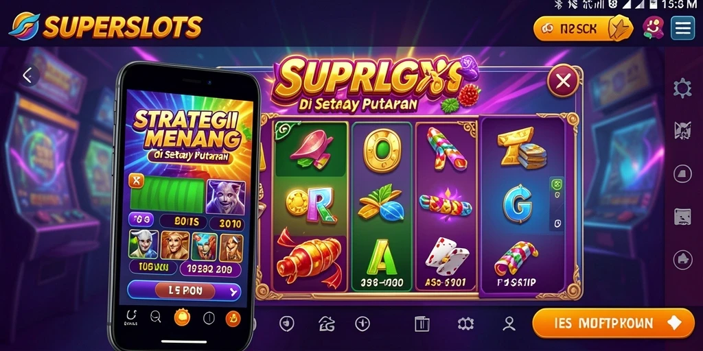 Tampilan gameplay strategis SUPERSLOTS yang seru dan menantang.