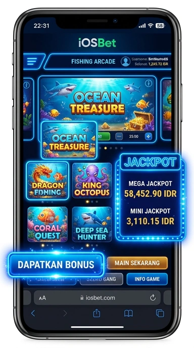 Tampilan aplikasi iosbet yang bersih dan mudah dinavigasi.
